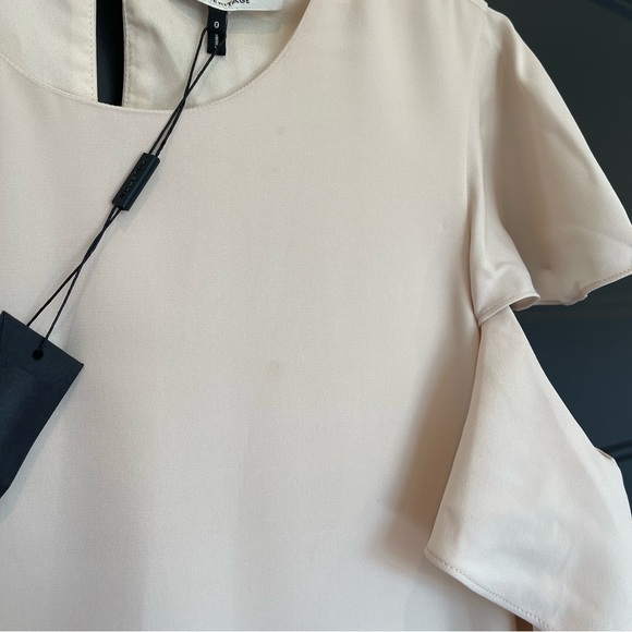 Halston Heritage Flutter Sleeve Flowy Dress - Picture 8 of 9